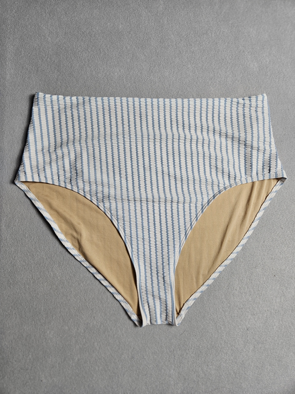 Old Navy Blue & White Striped High Waisted Bikini Bottom XL